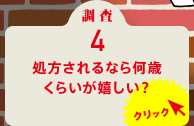 調査4 処方されるなら何歳くらいが嬉しい？ クリック！